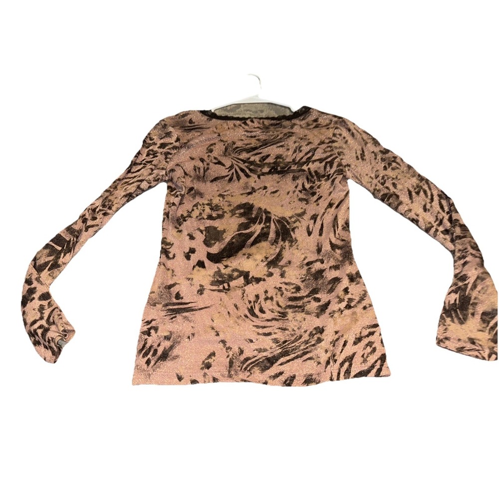 BKE V-Neck Long Sleeve Tee Shirt T-Shirt Size Medium Brown Rayon Blend Womens - Picture 4 of 4
